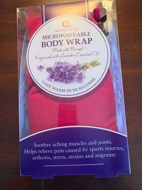 NEW! Aroma Home Hot/Cold Microwavable Body Wrap - Pink